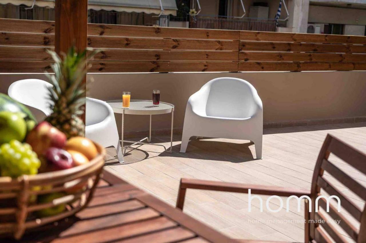 Nemeseos 1St Floor Homm Apartment With Roof Garden And Wading Pool Athens Luaran gambar